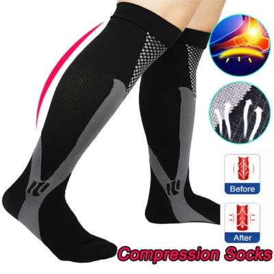 Kompressionsstrümpfe Stützstrümpfe Thrombose Kompression Strümpfe Herren Damen. - Bild 1 von 4