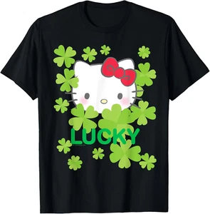 Hello Kitty Lucky Clover St. Patrick's Day Tee Shirt T Shirt - Picture 1 of 4