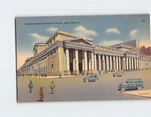 Postcard Pennsylvania Railroad Station NY USA - Picture 1 of 2