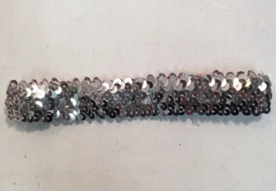 Diadema de lentejuelas plateadas brillantes Halloween 6” diámetro disfraz todas las vacaciones Foto 1 de 4