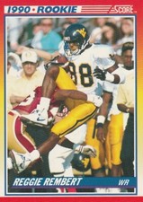 1990 Score Reggie Rembert Rookie Card WVU 