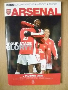 2009 UEFA Champions' League - ARSENAL v STANDARD LIEGE~ Official Programme - Picture 1 of 3