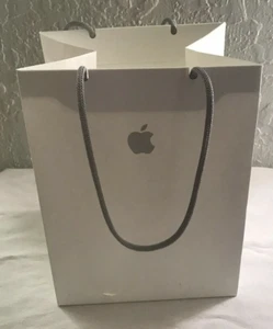 Apple Store White Silver Logo Retail Shopping Bags Lot Of 10 - Picture 1 of 1