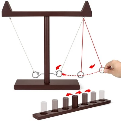 Juego de Lanzamiento de Anillos para Adultos y Familia - Juegos de Patio Exterior con Tablero de Madera y H... Foto 1 de 4