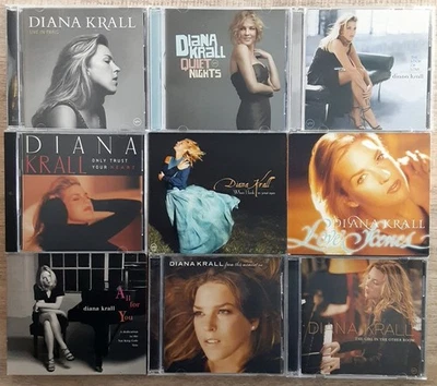 Diana Krall CD lot x 9 Live In Paris Quiet Nights Look Of Love Only Trust Your H - Image 1 of 3