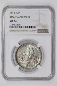 1925 STONE MOUNTAIN COMMEMORATIVE HALF DOLLAR NGC MS63 - Picture 1 of 2