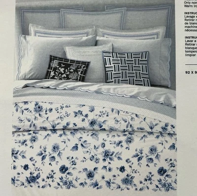 RALPH LAUREN WHITLOW FULL QUEEN DUVET COVER PORCELAIN BLUE 100% COTTON NWT $430 - Image 1 of 4