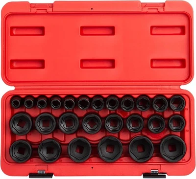 Sunex 2645, 1/2 Inch Drive Impact Socket Set, 26-Piece, Metric, 10mm-36mm, Cr-Mo - Image 1 of 4