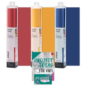 Cricut Smart Permanent Vinyl Primary Colors Bundle - 3ft Adhesive Vinyl Rolls - Picture 1 of 7