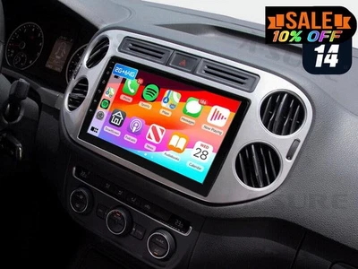 9'' 64G Android 14 Autoradio Carplay WiFi BT GPS Navi für VW Tiguan 5N Golf Plus - Bild 1 von 4
