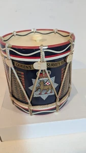 Queens Royal Surrey Regiment Drum Ice Bucket Vintage - Picture 1 of 13
