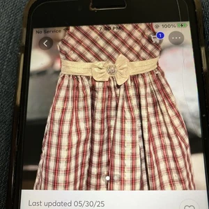 Strukturiertes ärmelloses Fit Flare Kleinkind Mädchen Kleid Größe 4T - Bild 1 von 3