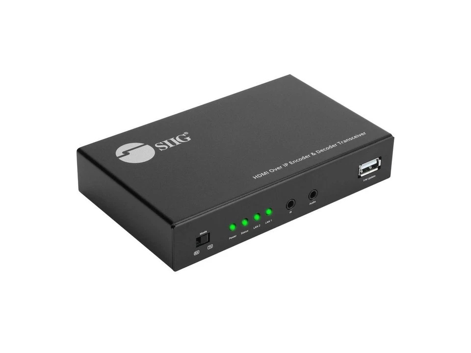 SIIG HDMI Over IP Encoder & Decoder Transceiver, TX/RX Mode Switching, - Image 1 of 4