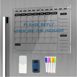 Nilena 30X40 cm Acryl Kalender Magnetisch Monatsplaner mit Marker und Löscher - Bild 1 von 6