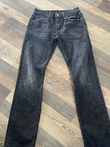 Levi's Red Tab 511 Slim Fit Men's actual size W26 L30 Black Jeans - Picture 1 of 12