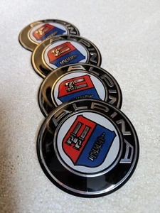 4pcs 65 mm Epoxy Resin Alpina Wheel Center Caps Decals Emblem Badge Logo Sticker - Picture 1 of 3