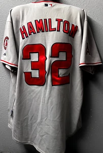 MLB Anaheim Angels #32 Josh Hamilton Majestic Baseball Jersey Men's Sz: 52 -Used - Picture 1 of 14