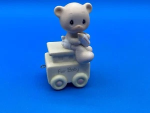 Enesco Precious Moments 1985 May Your Birthday Be Warm Train Figurine Baby 15938 - Picture 1 of 5
