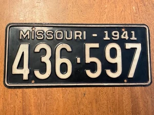 1941 Missouri etichetta targa 436-597 - Foto 1 di 1