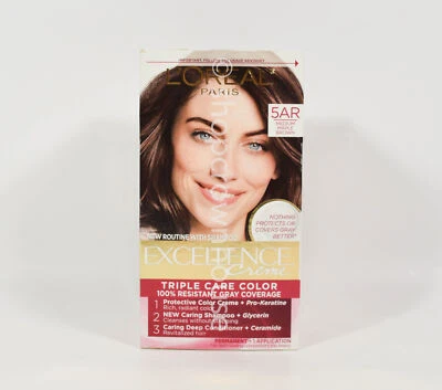 L'Oreal Excellence Creme Hair Color #5AR Medium Maple Brown - new with shampoo - Image 1 of 2