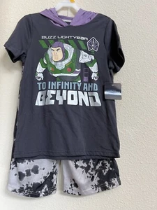 2 Piece Outfit Boys Hooded Top Shorts Lightyear Theme Parties Halloween Trips - Picture 1 of 7