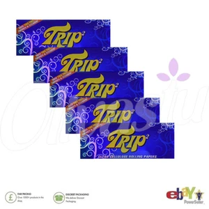 5 x Trip 2 CLEAR Asiatic Cotton Mallow King Size Rolling Papers - Picture 1 of 1