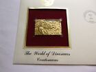 Ceratosaurus World Of Dinosaurs 1St Day Issue Usps 22Kt Gold Stamp Very Rare J C