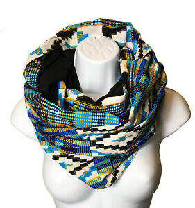 Snood echarpe foulard infinity double tour tissu africain wax ethnique original