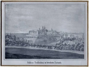 Tecklenburg Gesamtansicht mit Schloß - Orig. Lithographie um 1860 - Picture 1 of 2