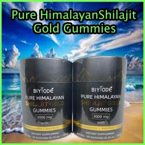 2PK Himalayan Shilajit GOLD Gummies Organic Extremely Potent 3000mg Fulvic Acid - Picture 1 of 1