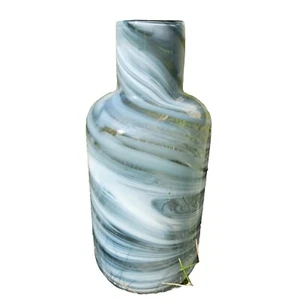 Iconic Glass Vase by Iina Vuorivirta for Ikea Marbled Gray and White 10.5" Tall  - Picture 1 of 8