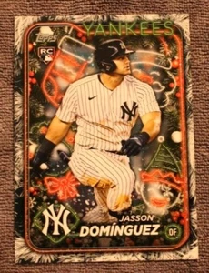 2024 Topps Holiday Jasson Dominguez H75 Holiday Tree Parallel RC NY Yankees - Picture 1 of 2