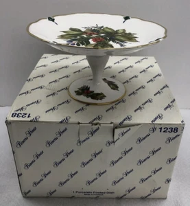 1238 Princess House Winter Garden Porcelain Footed Dish Cake/Cookies NIB Retired - Picture 1 of 7
