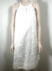 PSOPHIA WHITE EMBROIDERED SCALLOP SHORT COCKTAIL DRESS, SLEEVELESS WORN ONCE, SM - Picture 1 of 6