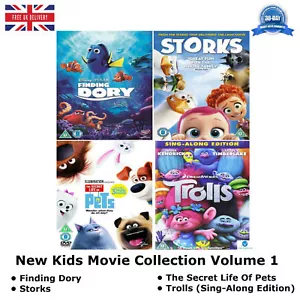NEW KIDS MOVIES Vol. 1 Finding Dory, Storks, Trolls, Secret Life.. New UK R2 DVD - Picture 1 of 12