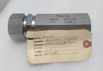 Snap Tite S6C16F-F5 Inline Check Valve 4000 PSI MAX - Image 1 of 4