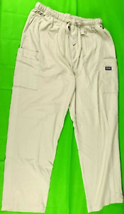 Cherokee 4000 khaki men 4 side pocket elastic waist scrub bottom size L 30+W 29L