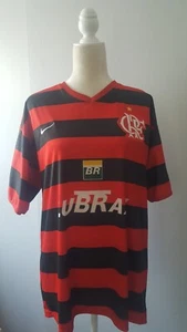 Maglia Nike ~ Brasile Petrobras #10 maglia calcio calcio rosso nero taglia ~ grande - Foto 1 di 6