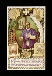 holy card relic -santino con reliquia S.ANTON MARIA CLARET - Picture 1 of 2