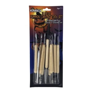 Halloween Pumpkin Carving Tool Kit for Kids & Adults, 11 Double Sided Pieces - Picture 1 of 7