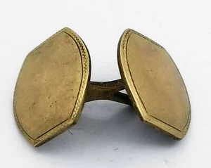 Antique Victorian Deco Yellow Gold GF GT SINGLE Cuff Link #OK1005 - Picture 1 of 6