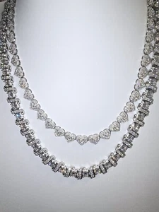 925 STERLING SILVER MIAMI CHAIN MOISSANITE DVVS1 HIP HOP CUBAN NECKLACE - Picture 1 of 63