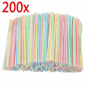 100,1000 Flexible drinking straws, plastic straws in various colors - Picture 1 of 14
