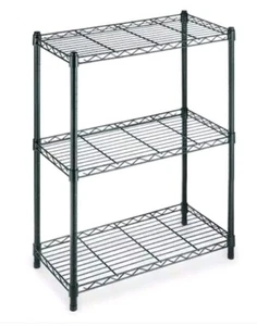 HDX 3-Tier Steel Wire Shelving Unit 30" H x 24" W x14" D (Black) 1001 298 046 - Picture 1 of 7