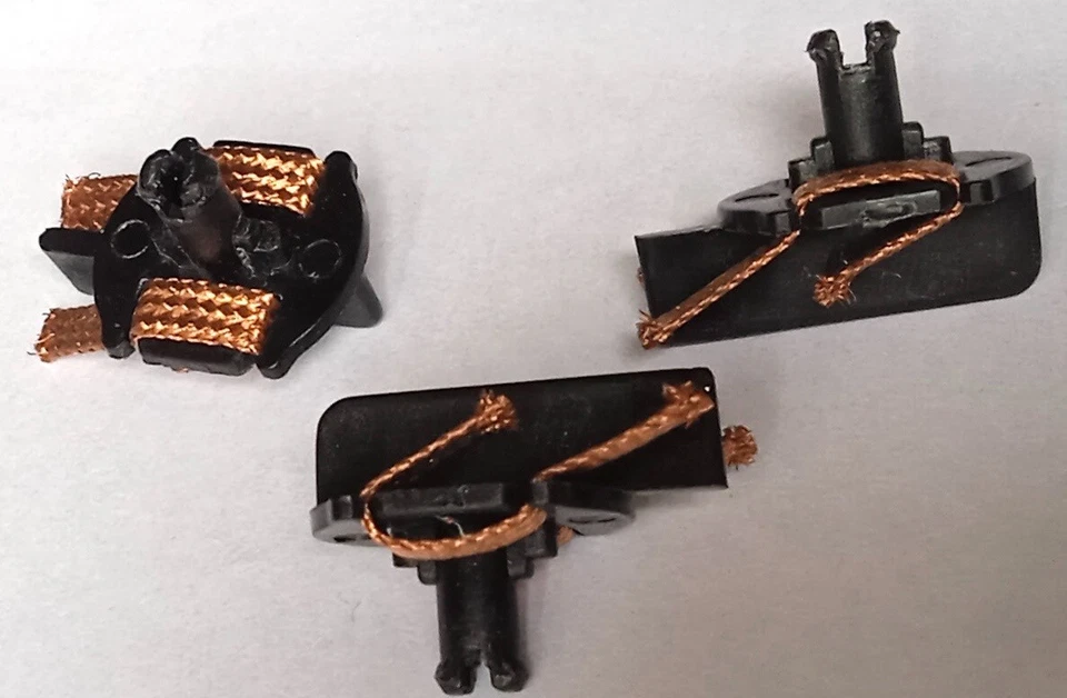 3x Scalextric SCX 10281 Standard A.R.S. guide with braids guia parts slot NOS