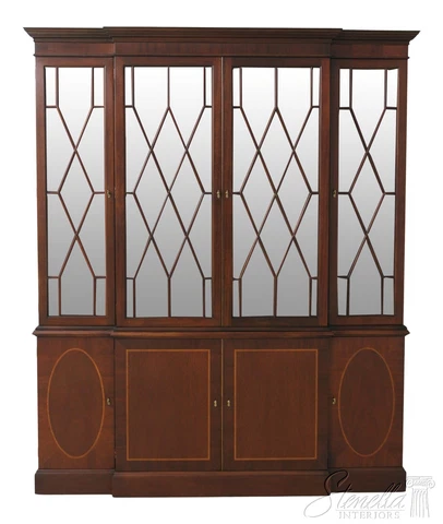 56595EC: BAKER Historic Charleston Mahogany 4 Door Breakfront Cover