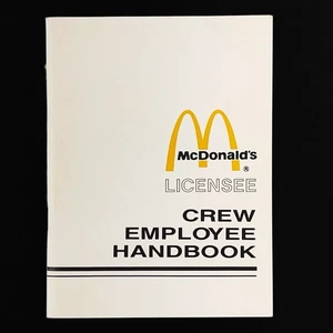Vintage 1988 McDonald's Employee Handbook Fast Food Memorabilia - Picture 1 of 9