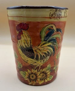 Orange Rooster Kitchen Utensil Holder - Picture 1 of 6