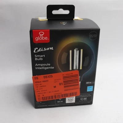 Globe Dimmable LED Light Bulb Glass Warm White G25 500lm 60W 120V 34920 - Image 1 of 4