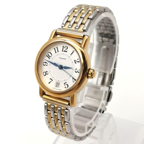 Orologio COACH W005 Bicolore Donna Quarzo Cassa 25mm Cinturino 12mm Orologio Elegante